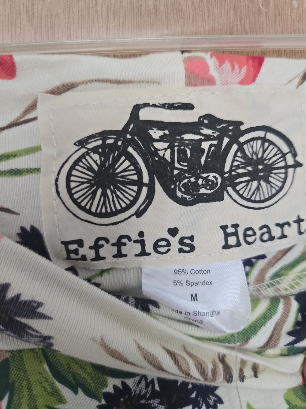 Effie's Heart Cream Midi Skirt with Red & Green Floral Print - Picture 5 of 5